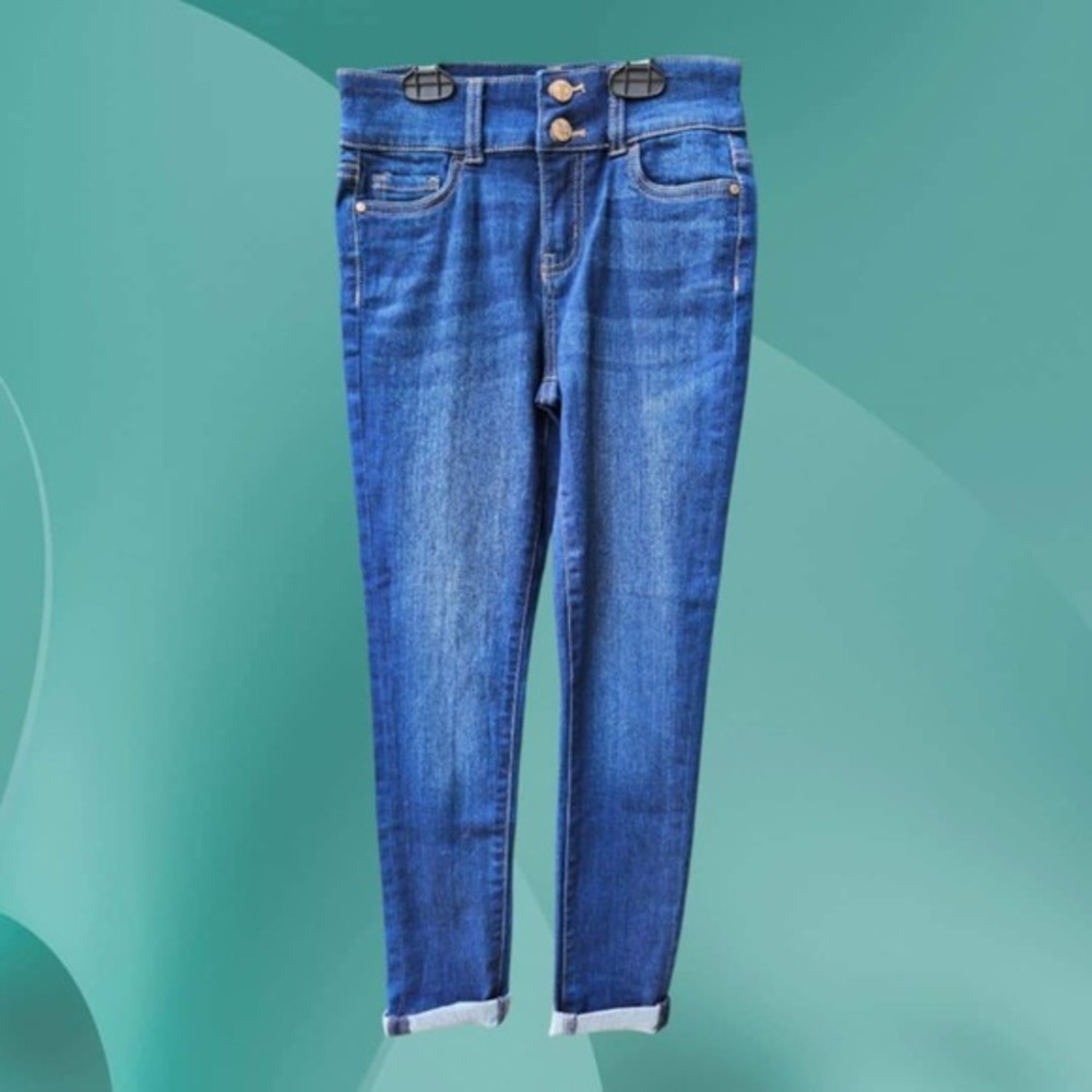 Celebrity‎ Pink Girls Double Button Skinny Jeans Size 10 (U36)